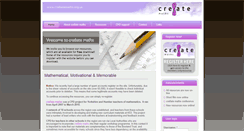 Desktop Screenshot of cre8atemaths.org.uk