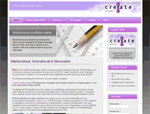 Tablet Screenshot of cre8atemaths.org.uk